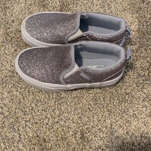Vans Sparkly Silver Kids Sneakers
